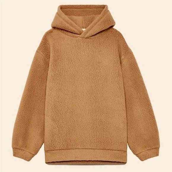 BABATON Lisa' Teddy Fleece Hoodie oversized XS camel ⭐️⭐️⭐️⭐️ - Picture 15 of 15